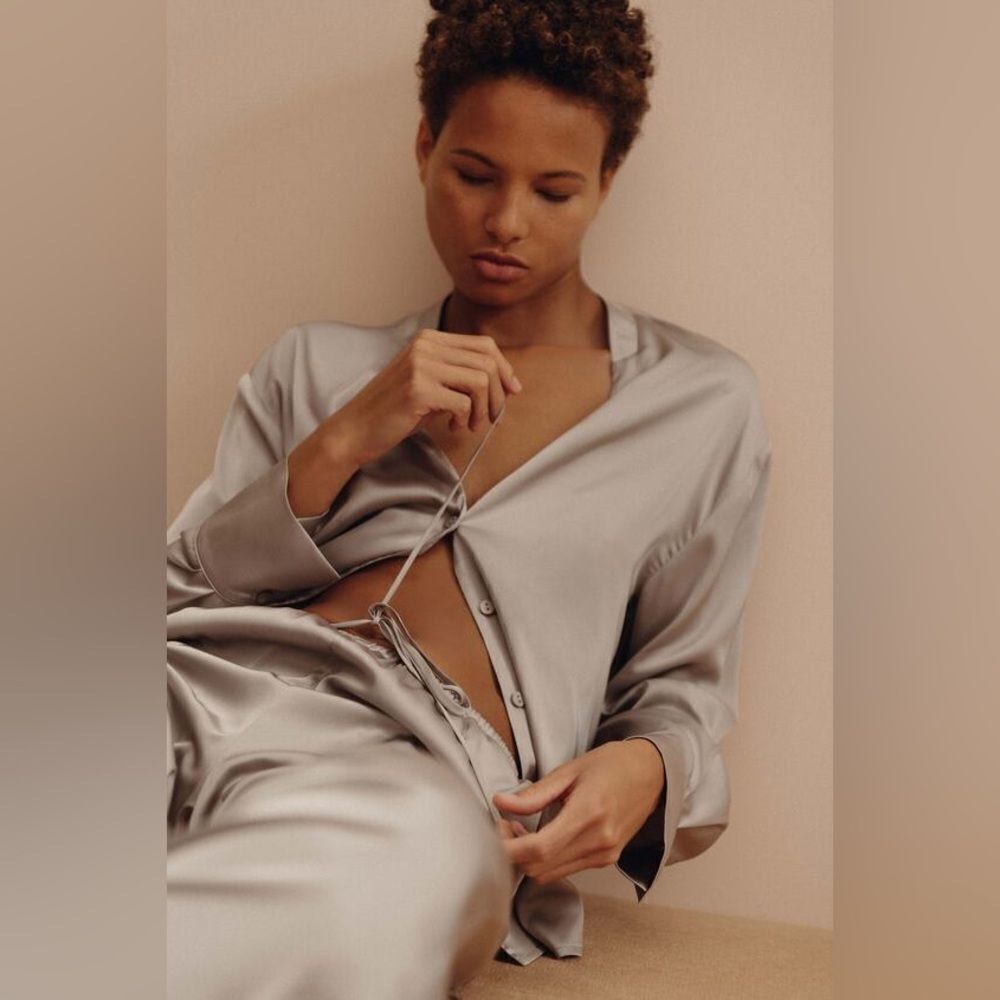 ZARA LINGERIE SATIN PAJAMA PANTS